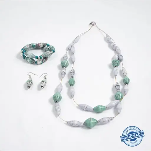 Recycled paper Jewelry set